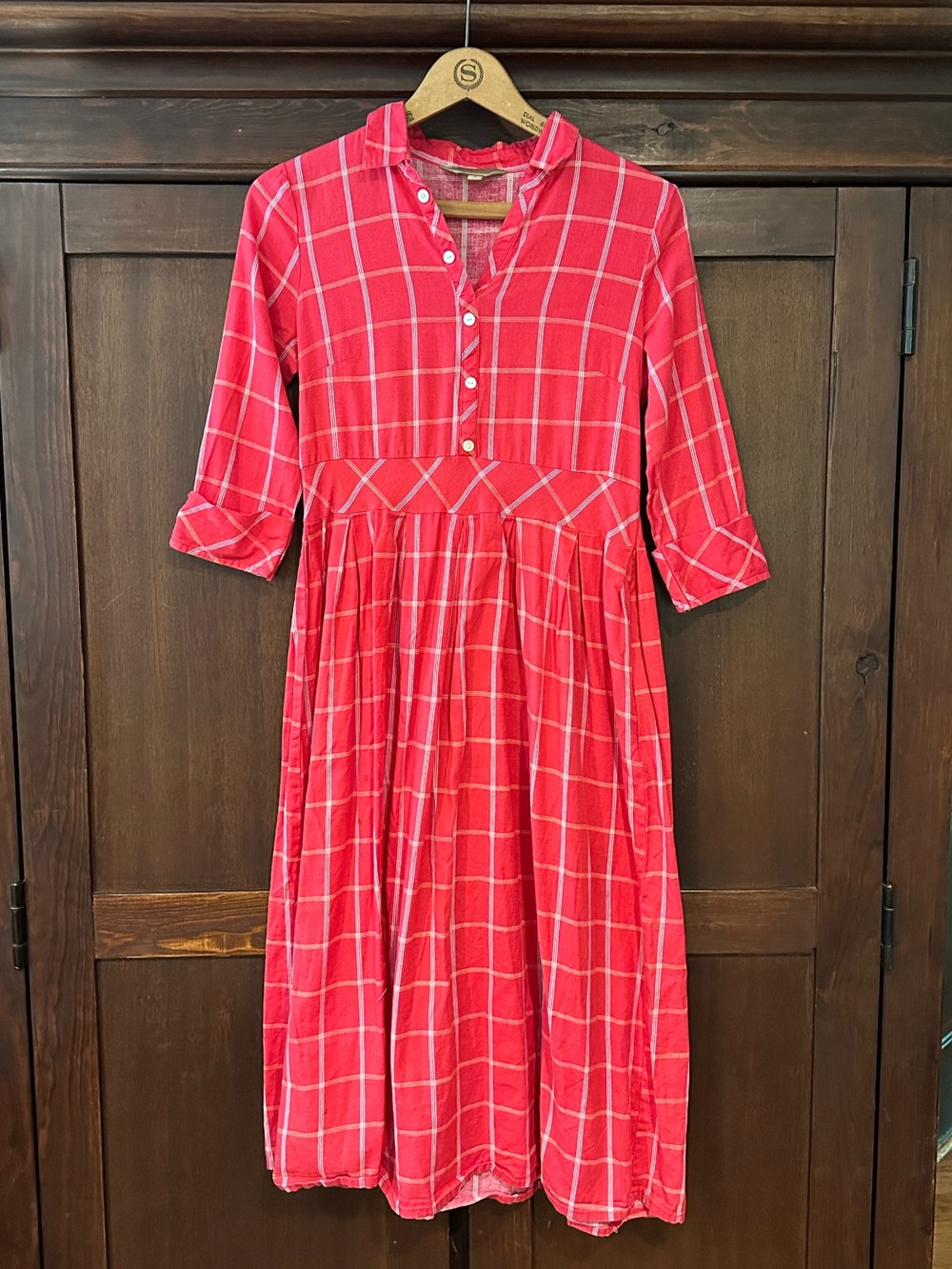 Anouk by myntra • 100% cotton women’s midi dress• side zip